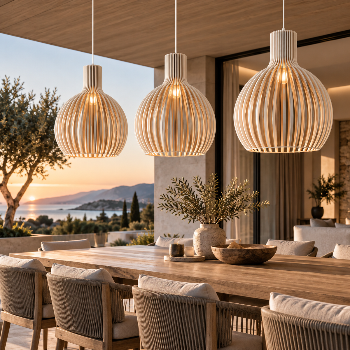 Luxe houten hanglamp - Scandinavisch