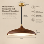 DISC Design Hanglamp Houten afwerking – Moderne LED