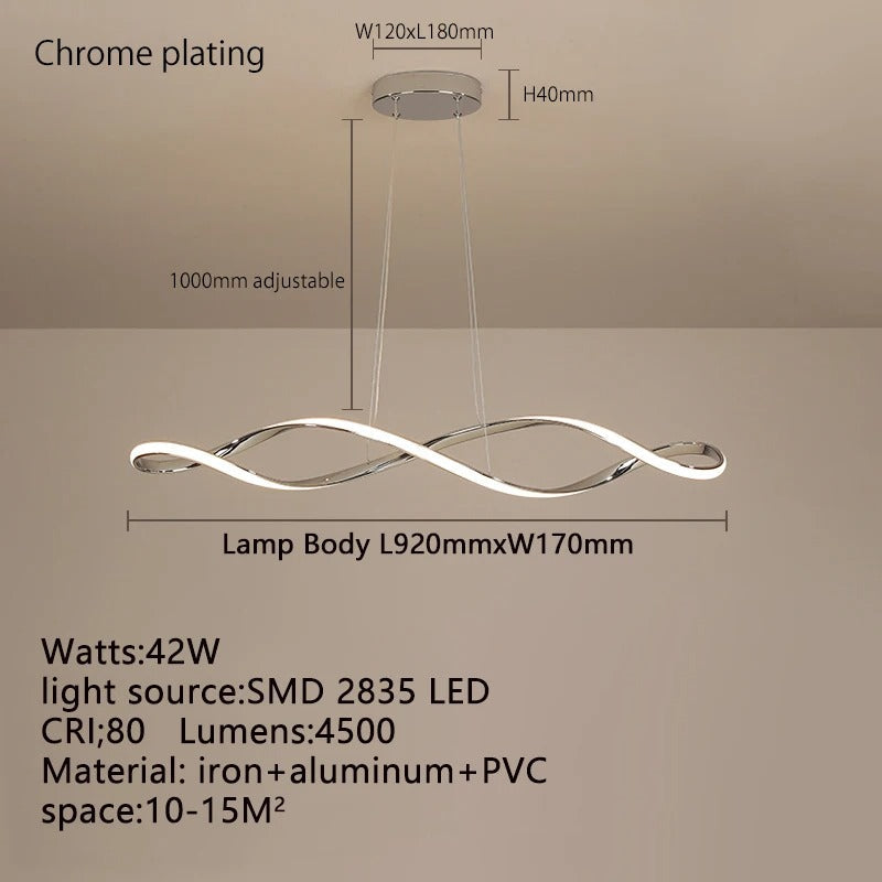 Curled Modern LED Pendant Light new