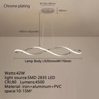 Curled Modern LED Pendant Light new
