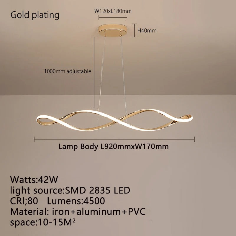 Curled Modern LED Pendant Light new