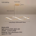 Curled Modern LED Pendant Light new