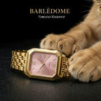 Barlèdome Dames Horloge Goudkleurig - Rechthoekig Quartz Polshorloge 5944