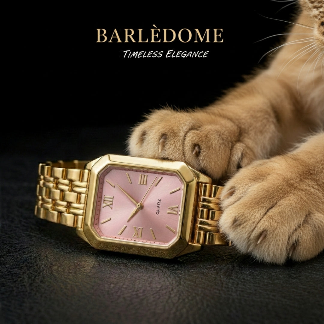 Barlèdome Dames Horloge Goudkleurig - Rechthoekig Quartz Polshorloge 5944