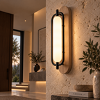 Houten wandlamp met acryl kap – 18W LED