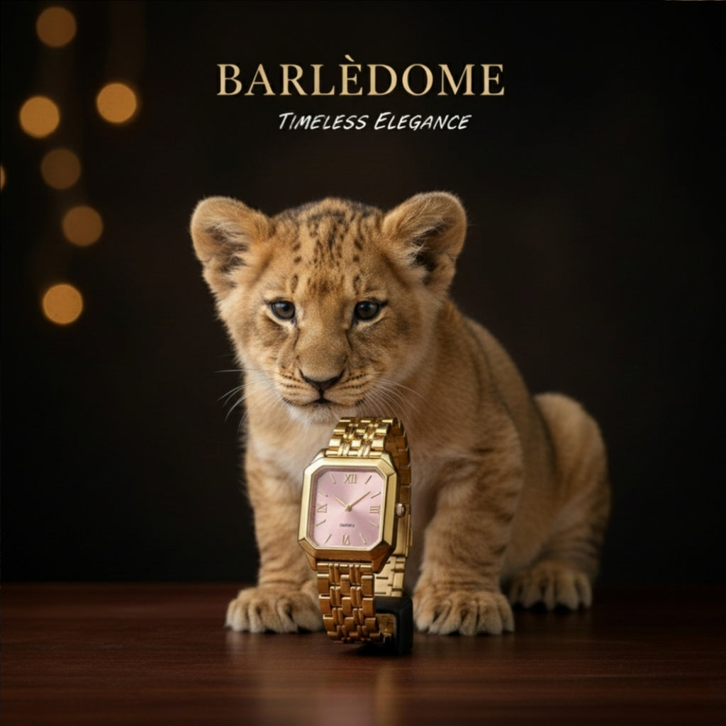 Barlèdome Dames Horloge Goudkleurig - Rechthoekig Quartz Polshorloge 5944