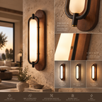 Houten wandlamp met acryl kap – 18W LED
